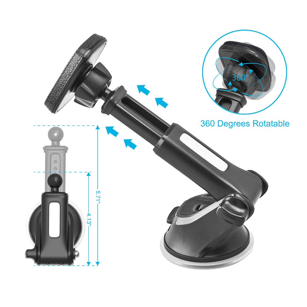 Magnetic Phone Holder For Car, Dashboard Windshield Phone Holder Mount With  Flexible Arm & Built-in Strong Magnets, Suction Cup Phone Holder For Car C