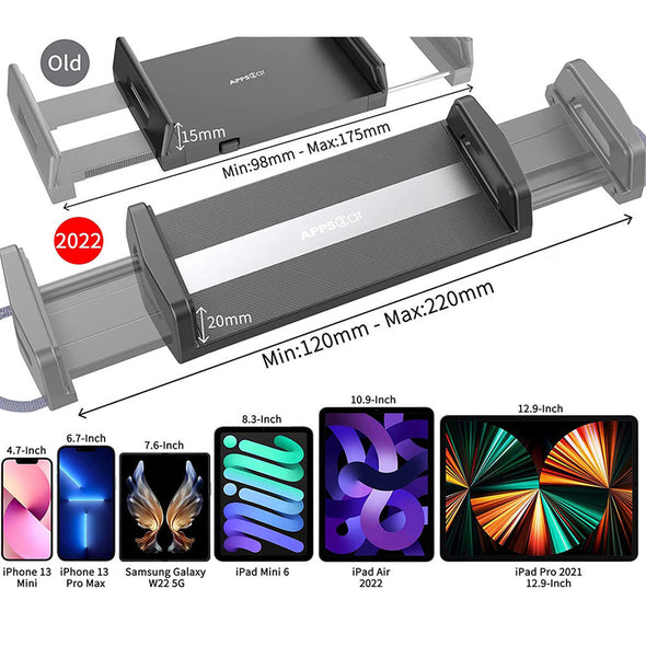 Car Tablet Holder for 4.5-12.9 Inch iPad Tablets