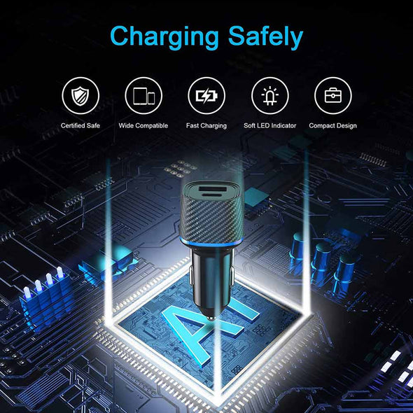 Mini 36W USB C Car Charger