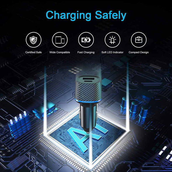 2-Pack 36W USB C Car Charger