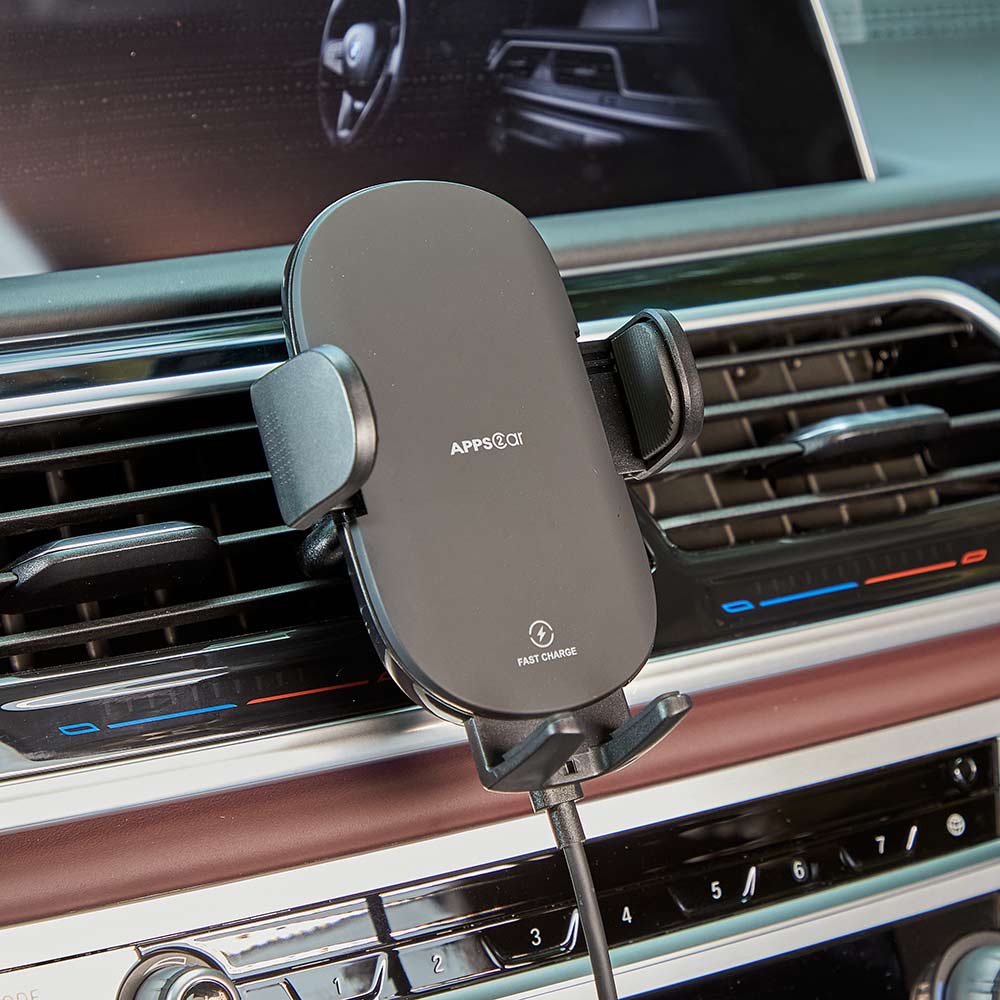 Wireless Car Phone Charger Vent Cradle Mount APPS2Car Mount