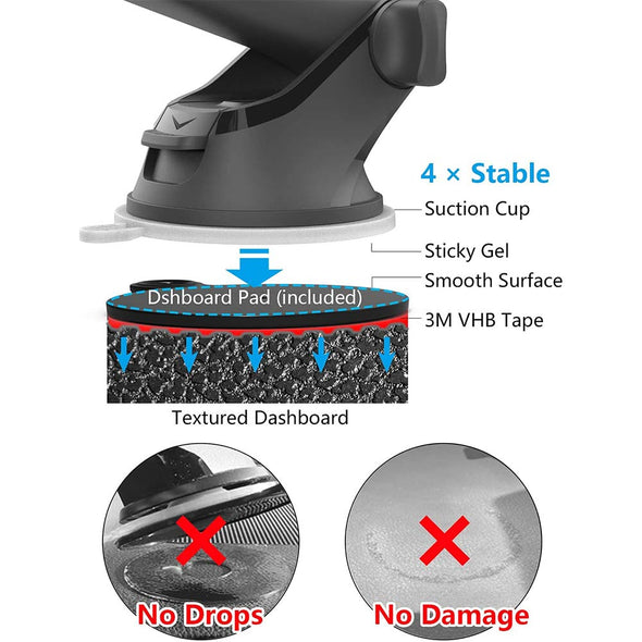 Windshield & Dashboard Phone Holder For Car