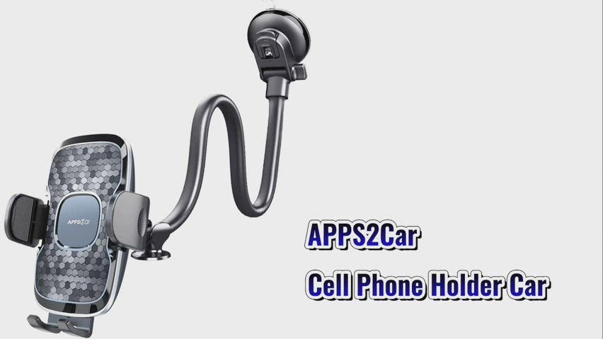 APPS2Car Soporte de teléfono con ventosa para automóvil, tablero de  instrumentos/parabrisas/ventana con almohadilla de gel ultra adhesiva,  compatible