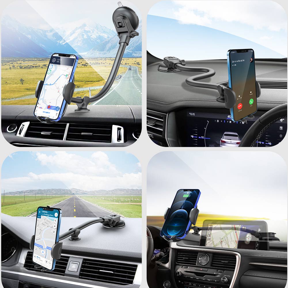 APPS2Car Flexible 8-inch Gooseneck Cradle Phone Holder for Car