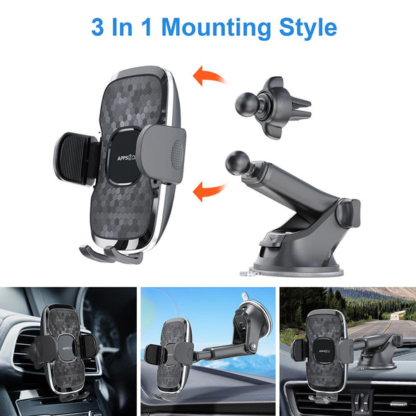 Suction Cup & Air Vent Car Phone Mount
