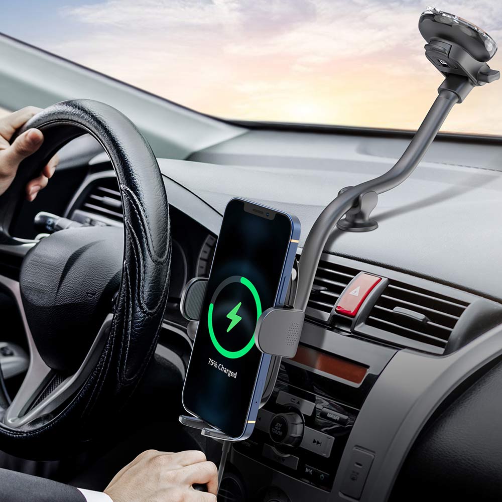 Car phone holder with 15W wireless charging