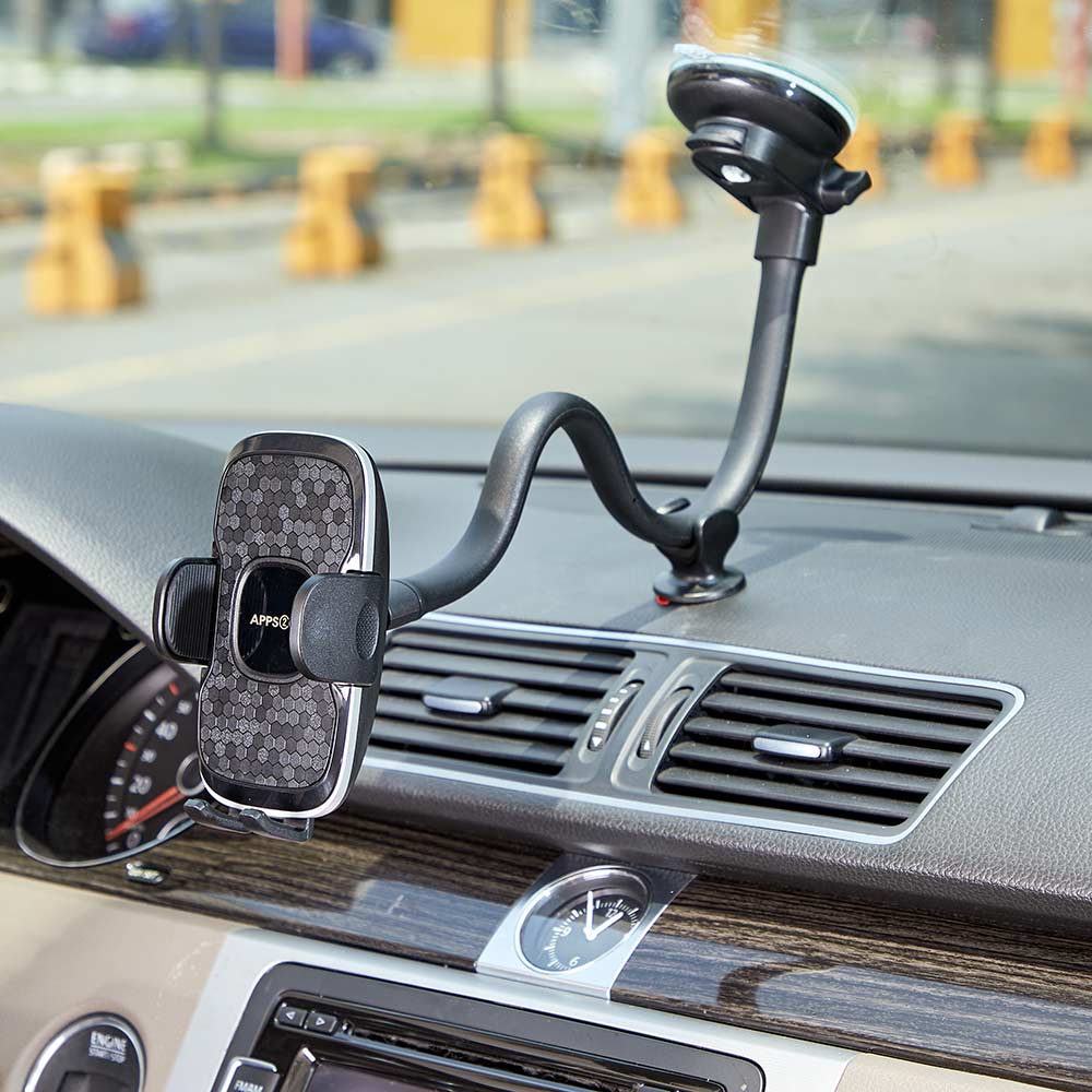 Anti-shake Dashboard Windshield Car Phone Mount Long Arm Phone Holder For  Truck – APPS2Car Mount