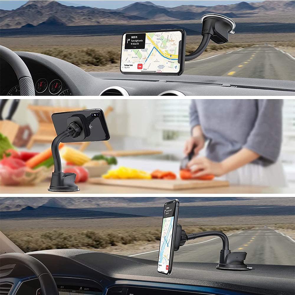 APPS2Car Flexible 8-inch Gooseneck Cradle Phone Holder for Car