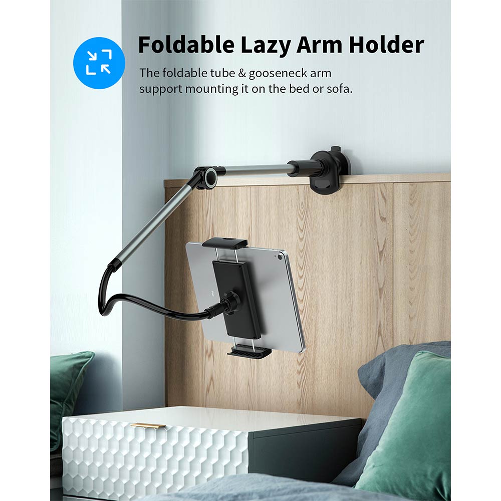 Flexible Gooseneck Lazy Tablet & iPad Holder For Bed Desk Tablet Stand –  APPS2Car Mount