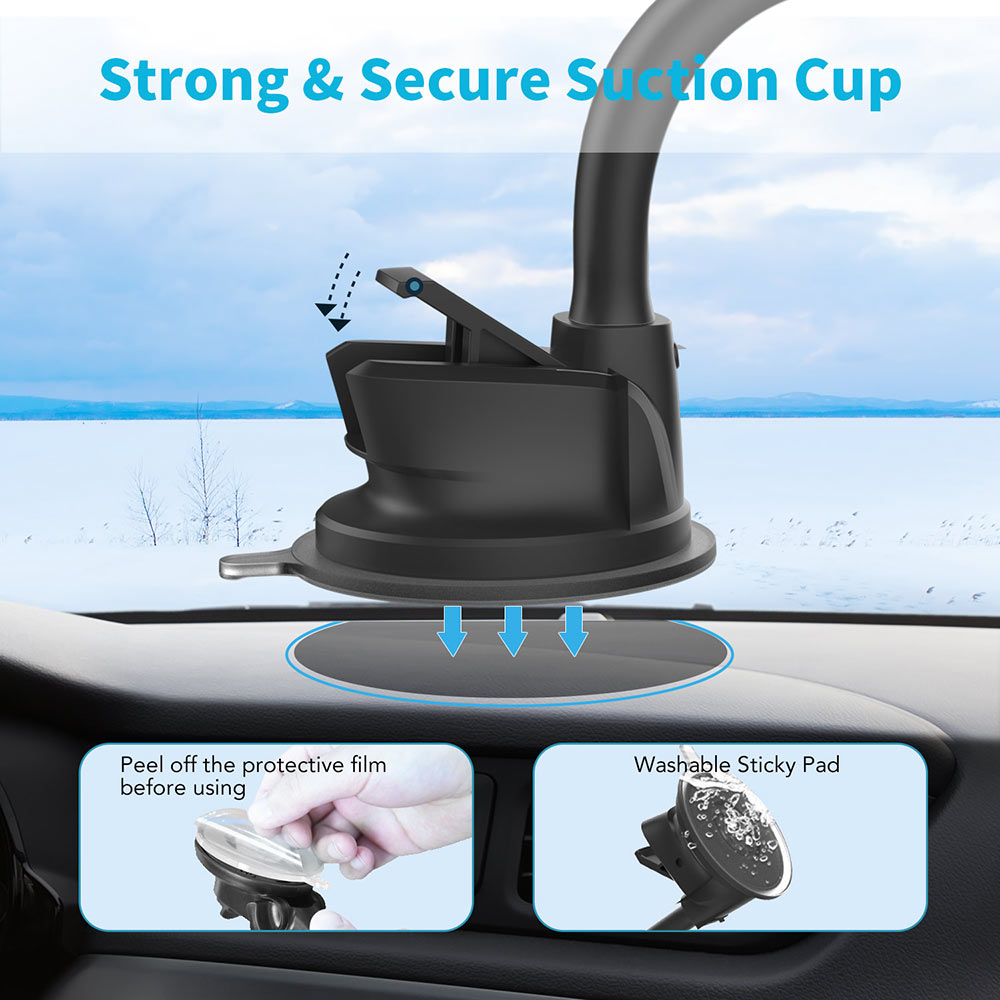 Magnetic Car Mount Windshield Suction Cup Phone Holder for