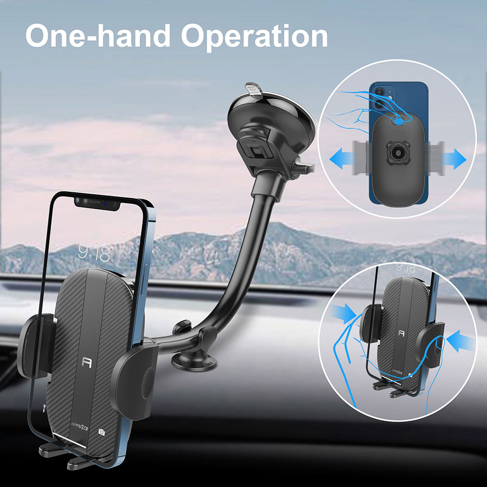 APPS2Car Fast Wireless Car Charger Mount Suction Cup Phone Holder