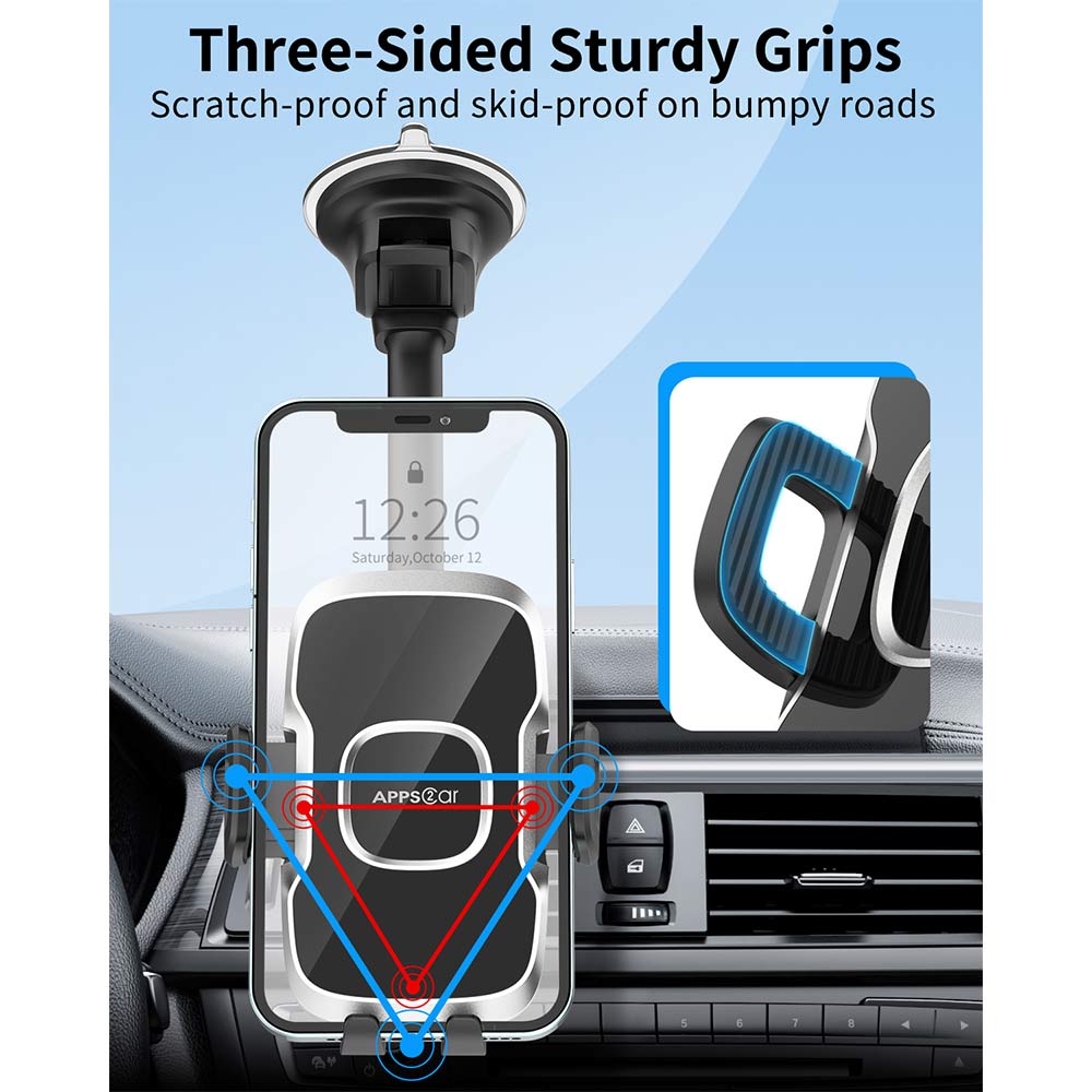 APPS2Car Flexible 8-inch Gooseneck Cradle Phone Holder for Car