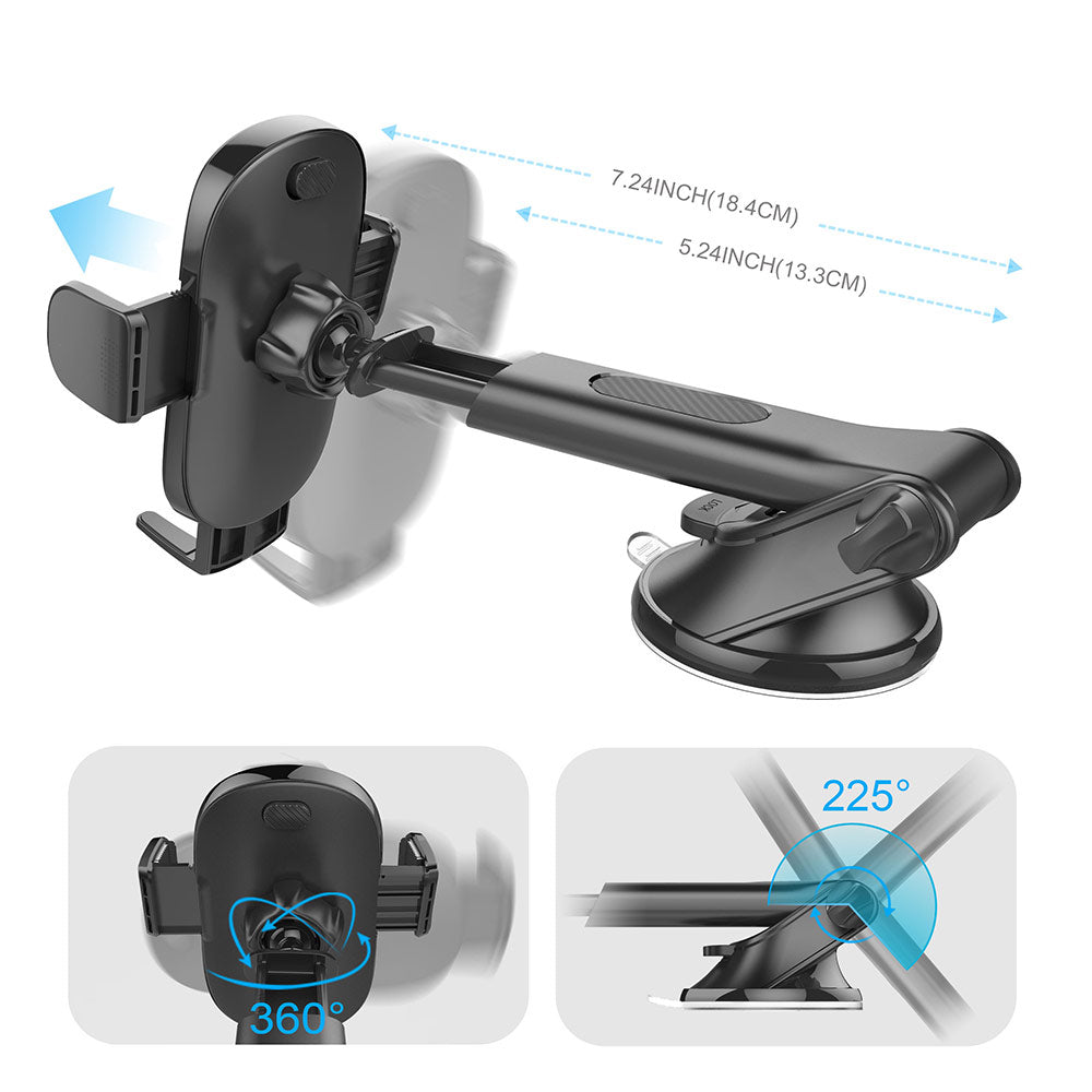 APPS2Car Universal Car Phone Holder with Suction Cup Adjustable Arm – APPS2Car  Mount