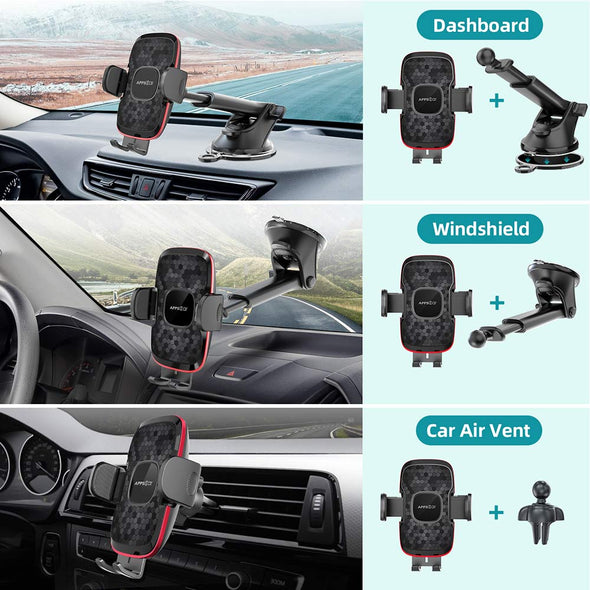 3-In-1 Dashboard & Windshield & Air Vent Phone Holder