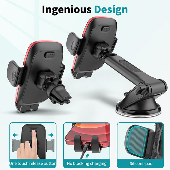 3-In-1 Dashboard & Windshield & Air Vent Phone Holder
