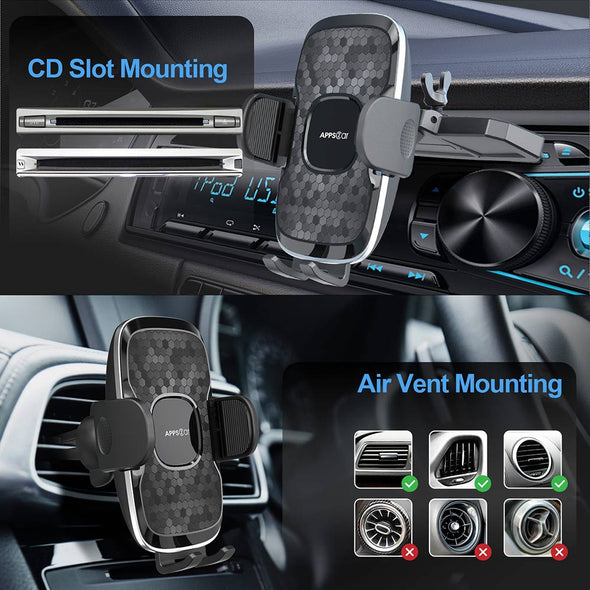 Sturdy Phone Holder CD Slot & Car Vent Mount